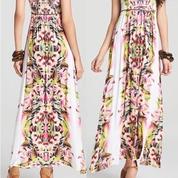 Beautiful maxi dress designed by Lily Aldridge for velvet. Floral design - Picture 7 of 8